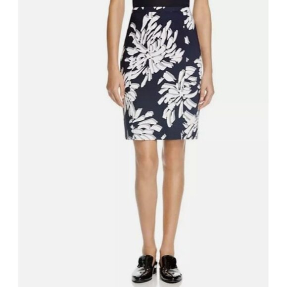 BOSS by Hugo Boss Veala Abstract Floral Pencil Skirt Size 8 $375 - Picture 3 of 8